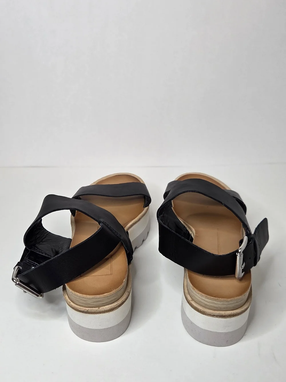 Dolce Vita Size 6 Moxie Black/ Gray Platform Sandals